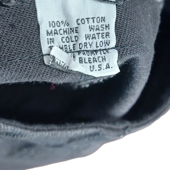 VTG BAXIS Silver Button Front Scallop Hem A Line Circle Black Denim Skirt 11 - Picture 5 of 7